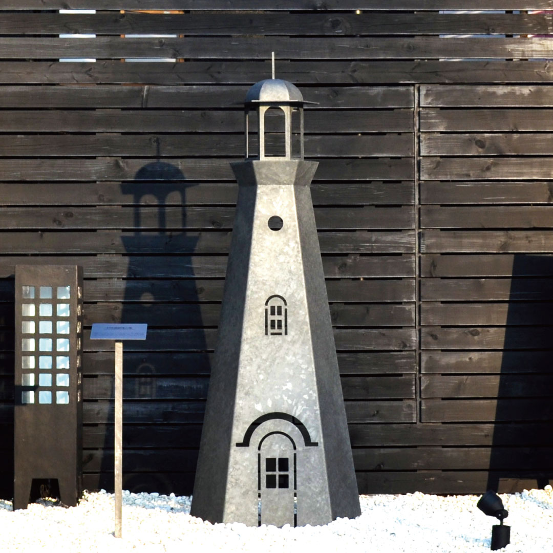 埼玉県吉川市 金属加工の町工場 有限会社山口製作所 オリジナル店舗デザイン什器・オブジェ｜塔のオブジェ