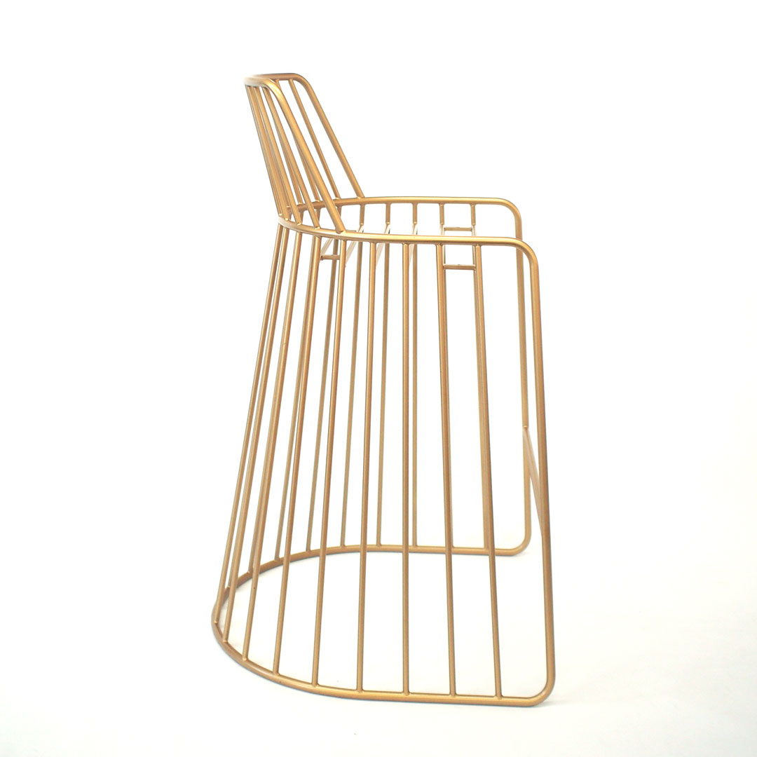 埼玉県吉川市 金属加工の町工場 有限会社山口製作所 オリジナル店舗デザイン什器・オブジェ｜店舗用丸棒チェアフレーム